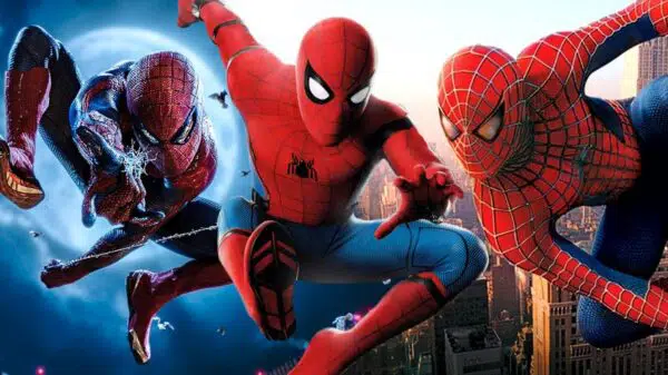 Tobey Maguire Andrew Garfield et Tom Holland Spider Man